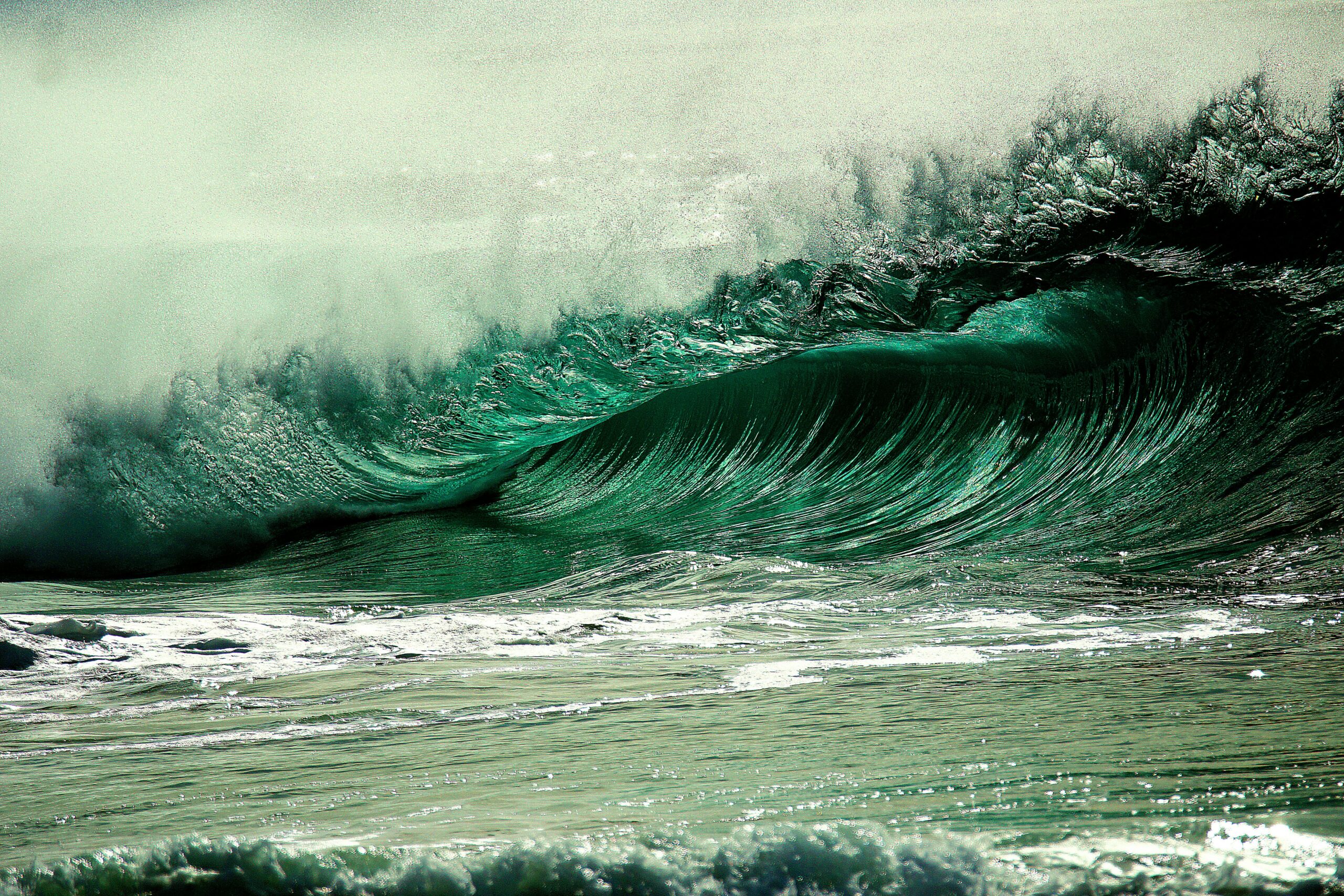 A stunning capture of a powerful ocean wave, showcasing nature's force and beauty in vivid detail.